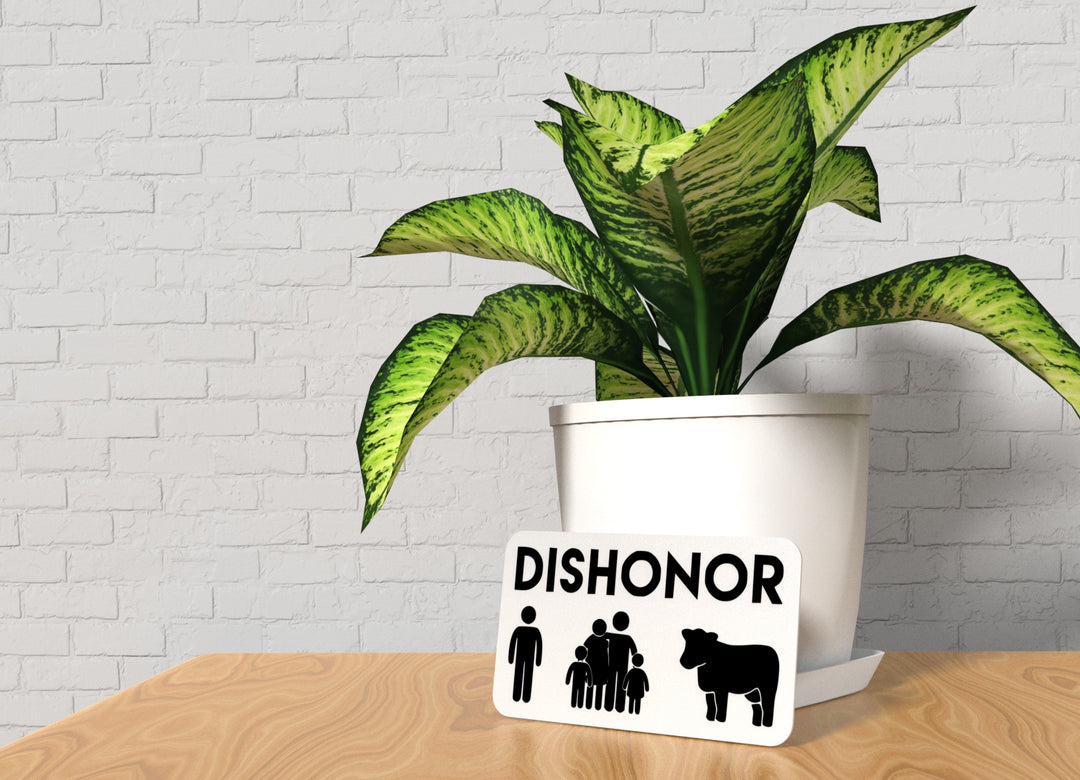Dishonor | Funny Sign for Home or Office