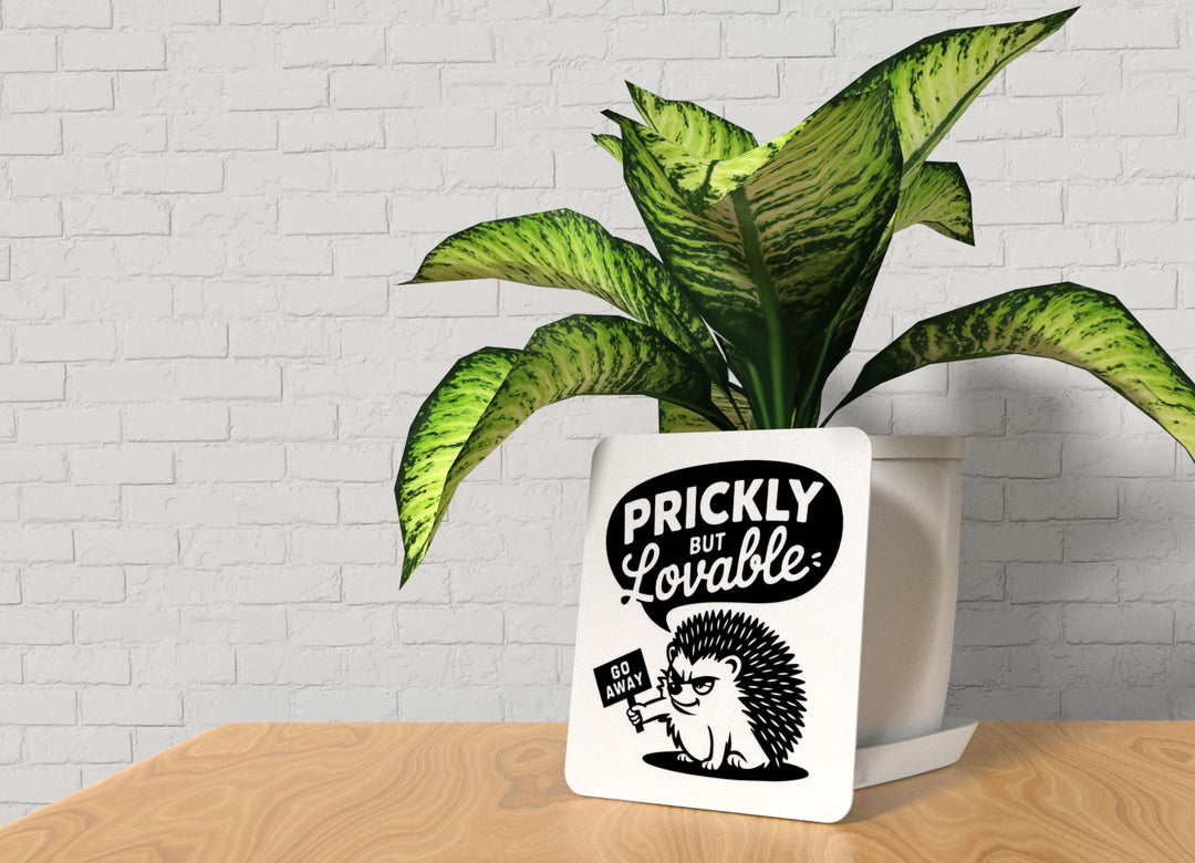 Prickly But Lovable Go Away | Funny sign For Home or Office