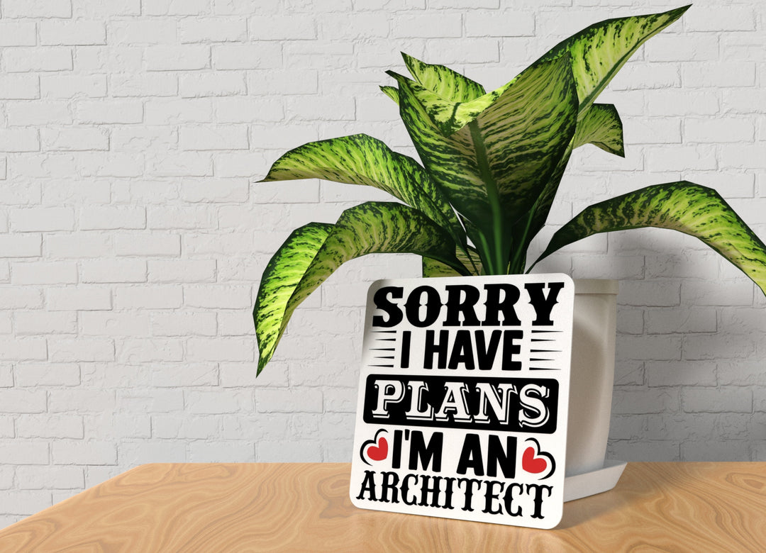 Sorry I Have Plans I'm An Architect | Funny sign For Home or Office