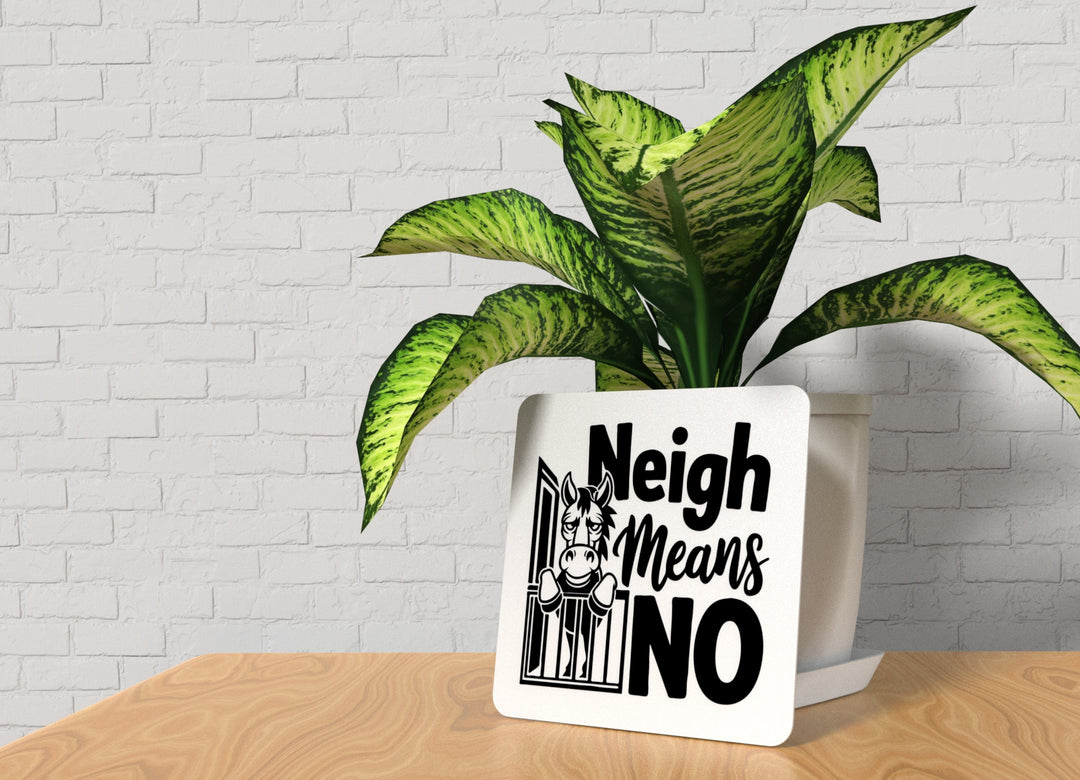 Neigh Means No | Funny sign For Home or Office