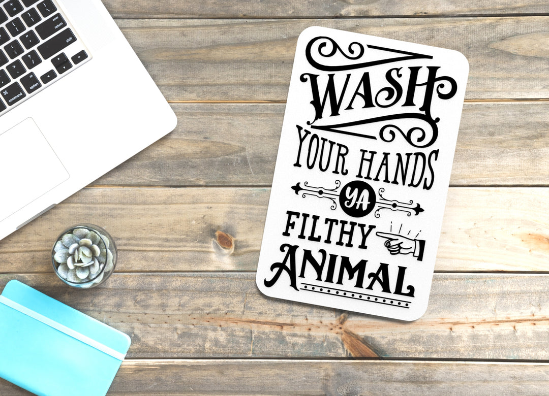 Wash Your Hands Bathroom Sign – Funny Humor Wall Decor for Home and Office