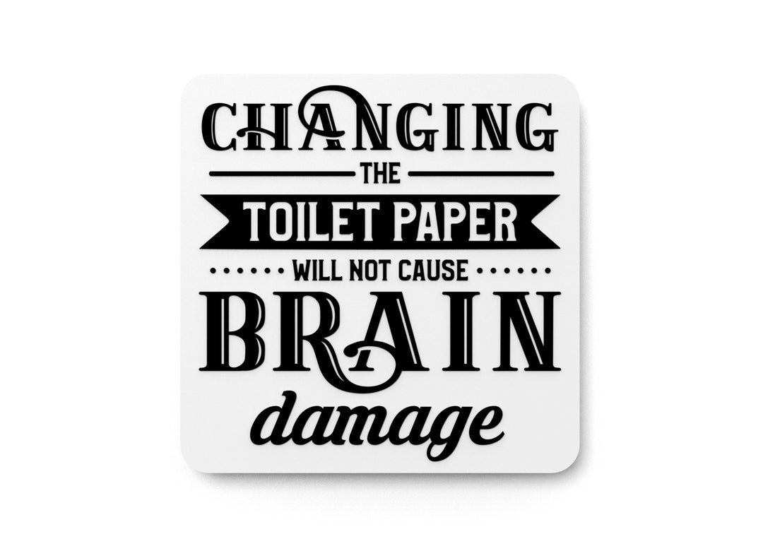 Toilet Paper Bathroom Sign – Funny Humor Wall Decor for Home and Office