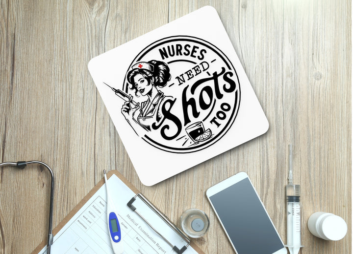 Nurse Shots Served Cold | Funny Sign for Home or Office