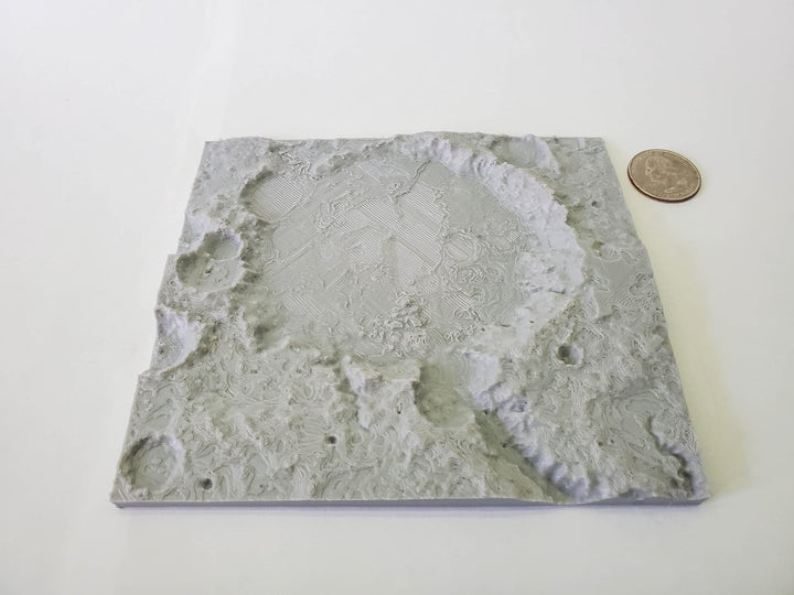 Mars 3D Topography Model of Gusev Crater - the NASA Spirit Rover Landing Site