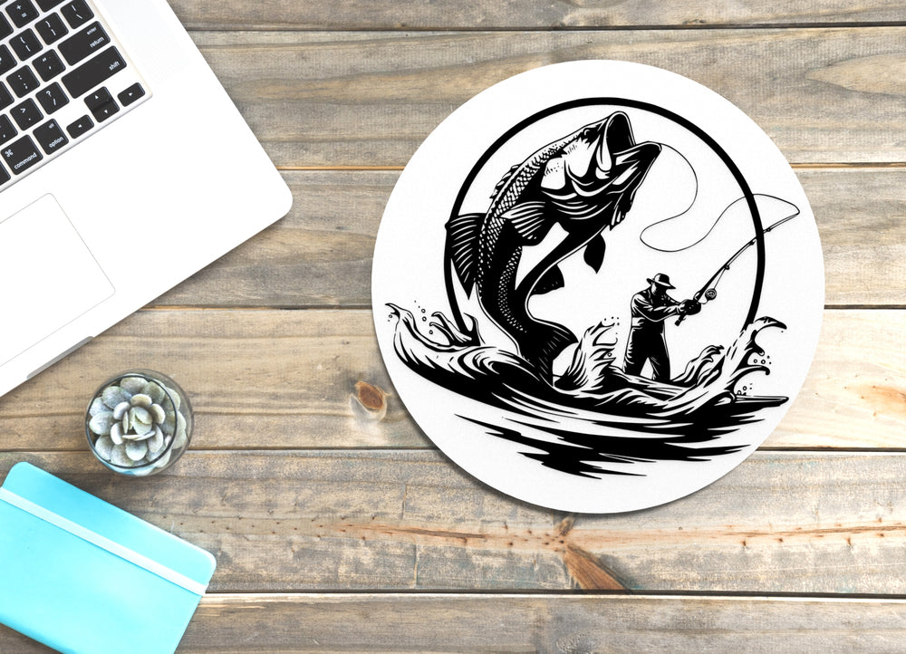 
  
  Man Fish | Funny sign For Home or Office
  
