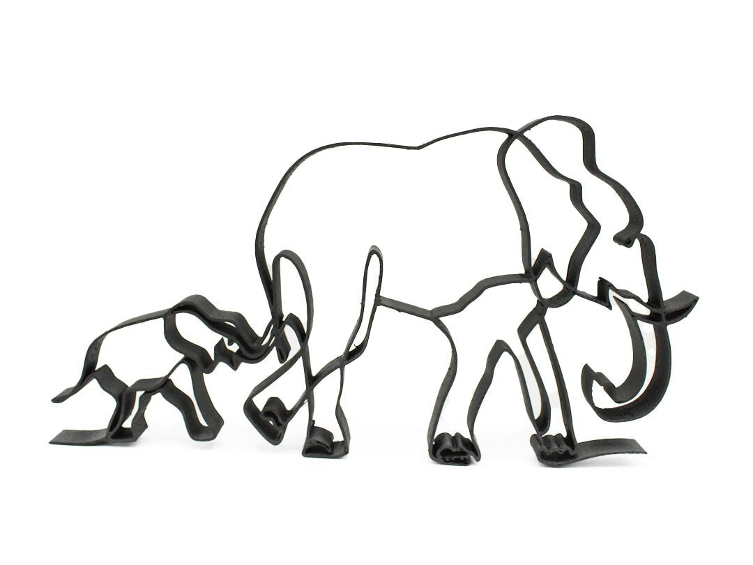Art Elephant Family Desktop Decoration