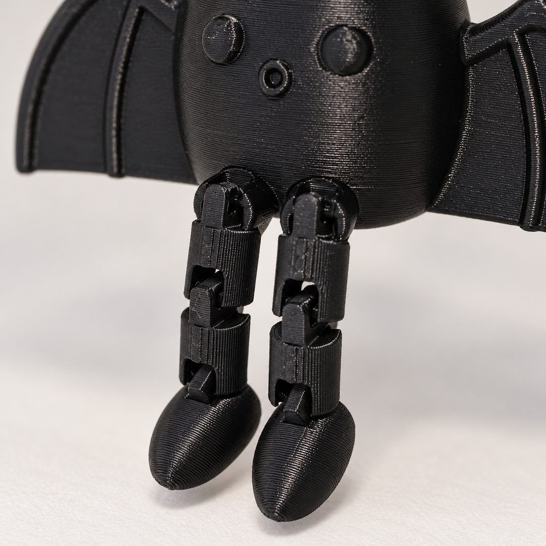 Close-up of the articulated bat legs