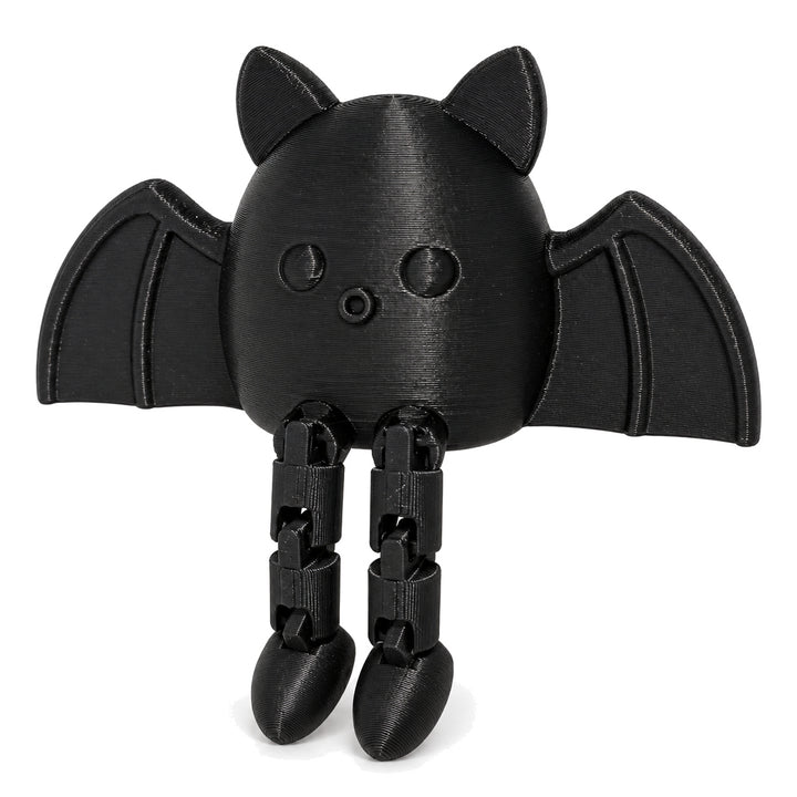 Black color illustration of the articulated bat shelf sitter; digital color mockup