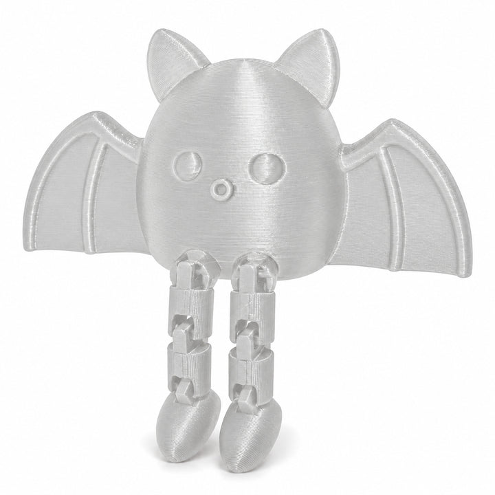 Clear color illustration of the articulated bat shelf sitter; digital color mockup