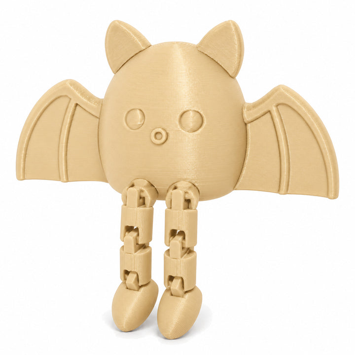 Light Brown color illustration of the articulated bat shelf sitter; digital color mockup