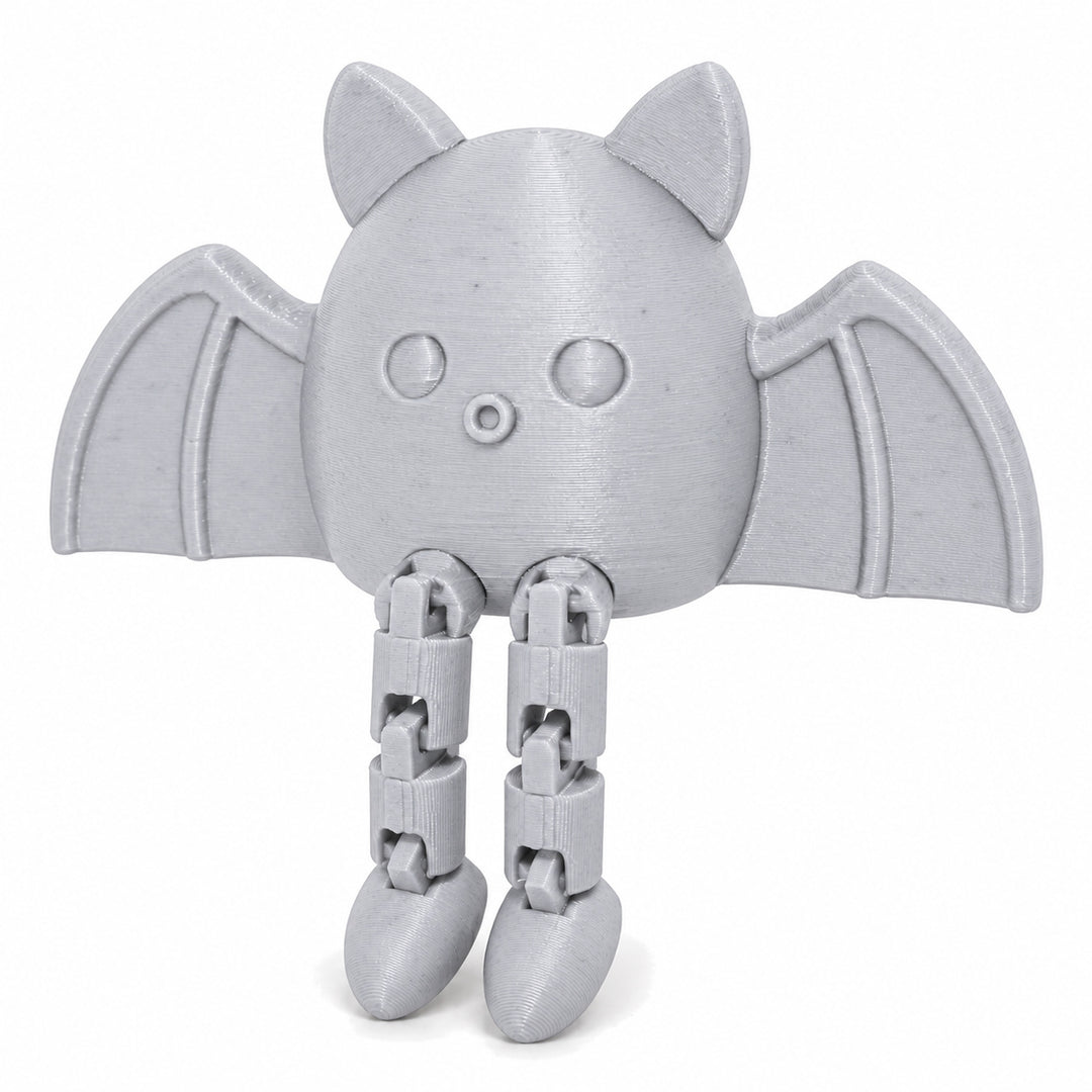 Marble color illustration of the articulated bat shelf sitter; digital color mockup