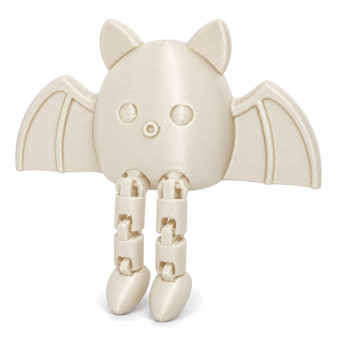 UV Sun Changing color illustration of the articulated bat shelf sitter; digital color mockup