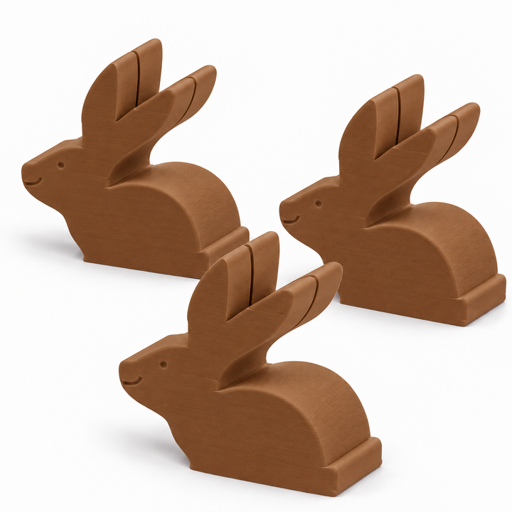 Brown bunny place card holders, set of three