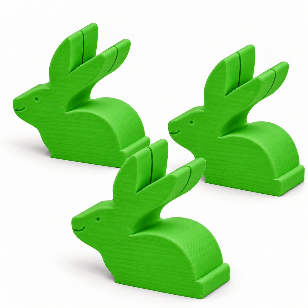 Glow in the Dark bunny place card holders, set of three