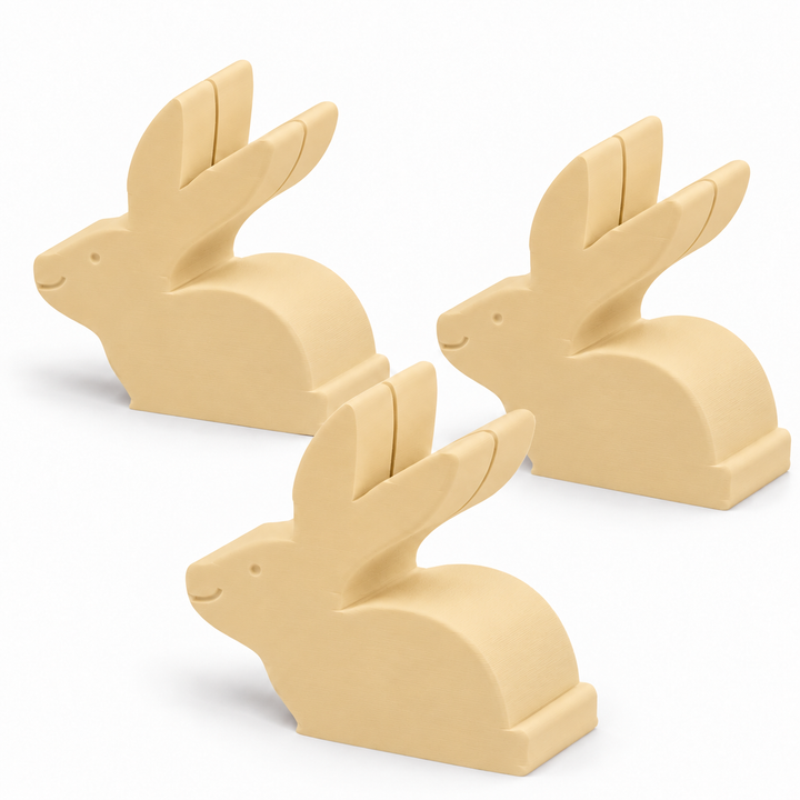 Light Brown bunny place card holders, set of three