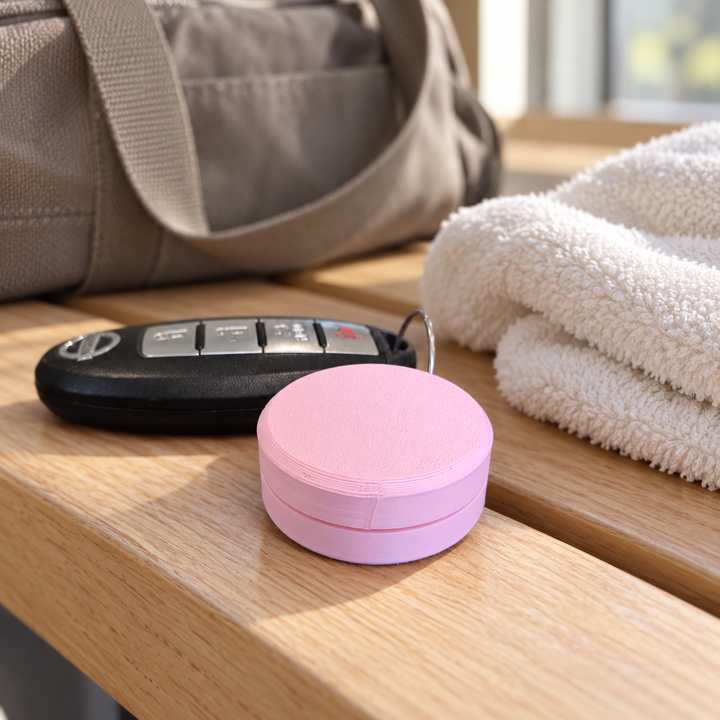 Ring holder keychain case in everyday use