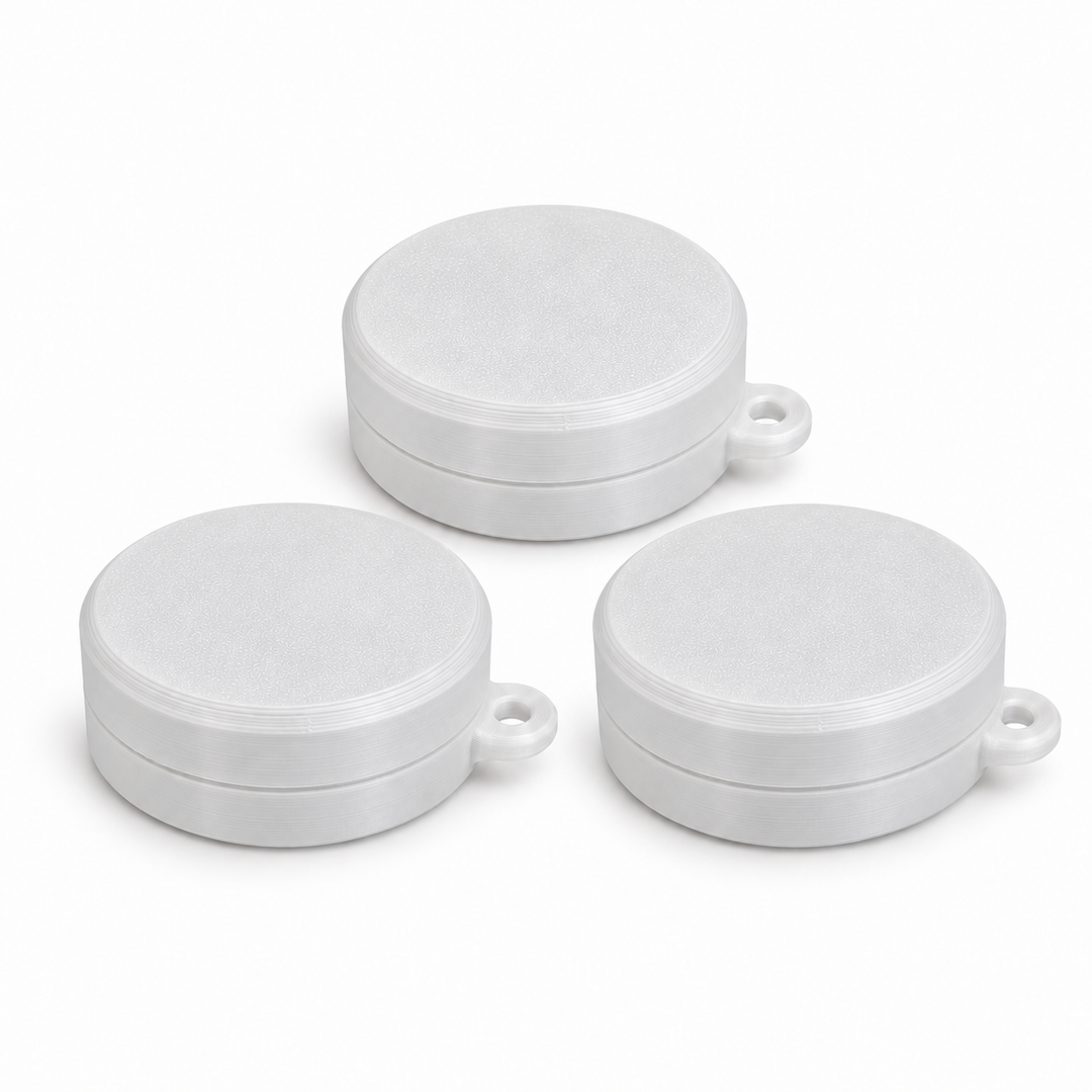 Pack of three ring holder keychain cases in Clear