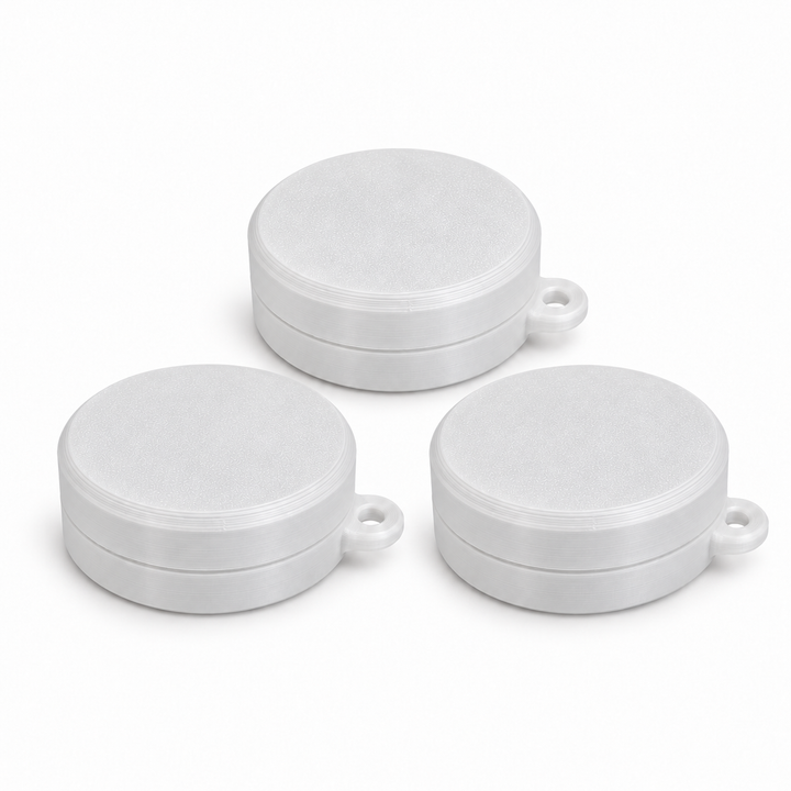 Pack of three ring holder keychain cases in Clear