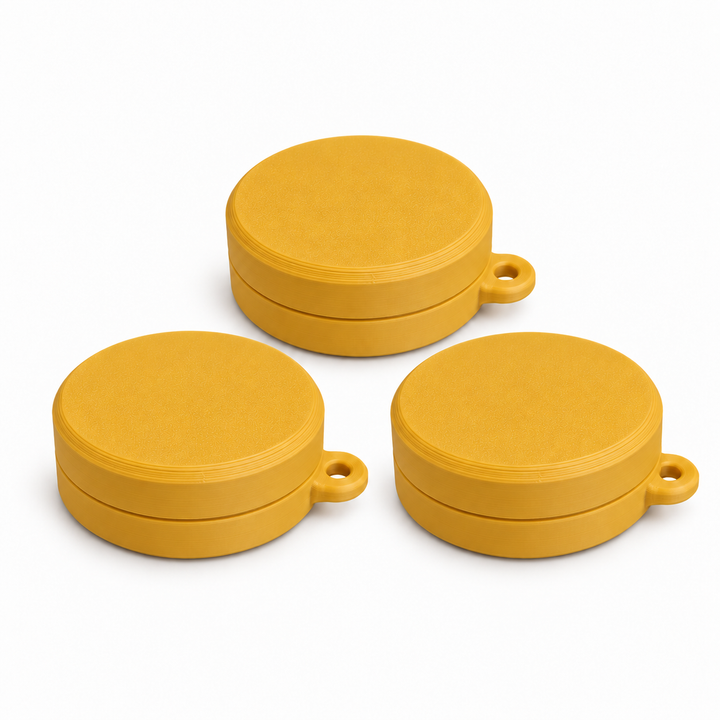 Pack of three ring holder keychain cases in Gold