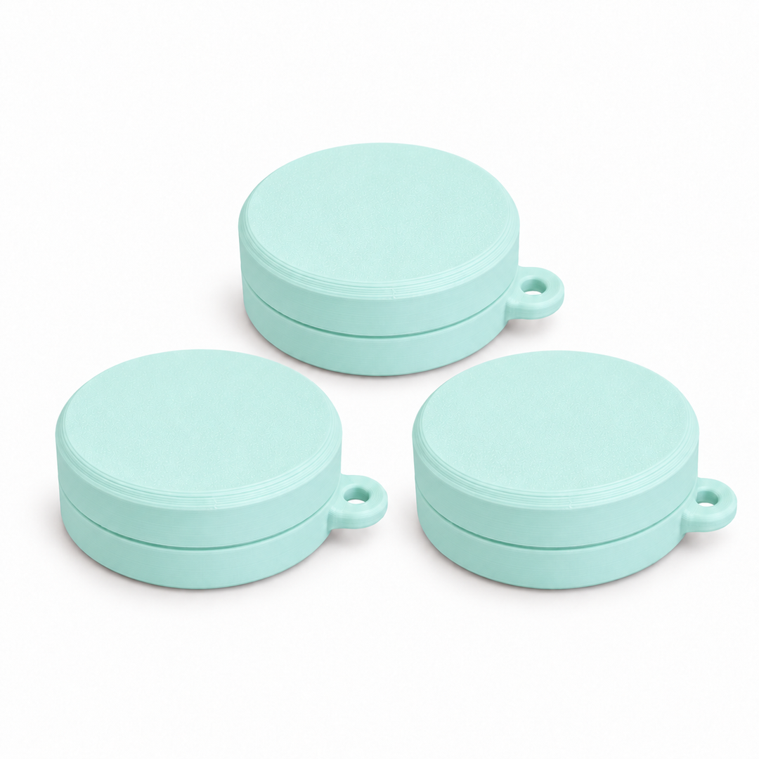 Pack of three ring holder keychain cases in Mint