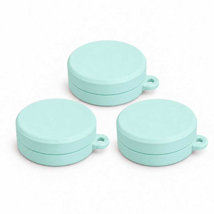 Pack of three ring holder keychain cases in Mint
