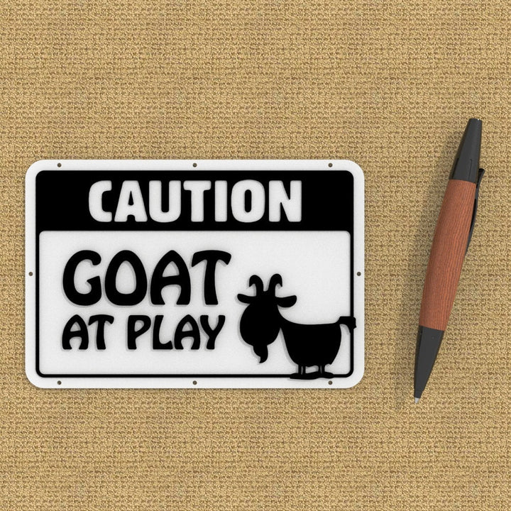 Funny Sign | Caution Goat At Play
