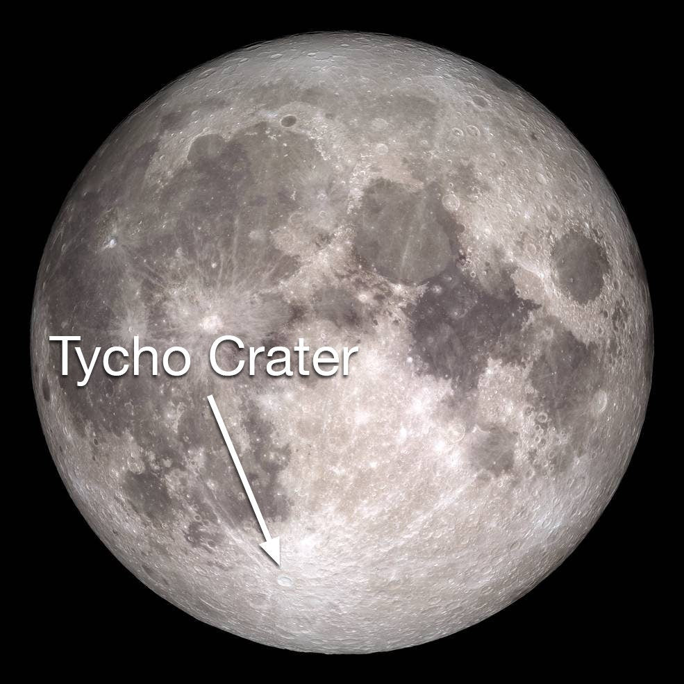 Accurate 3D Topography map of TYCHO Crater on the Moon