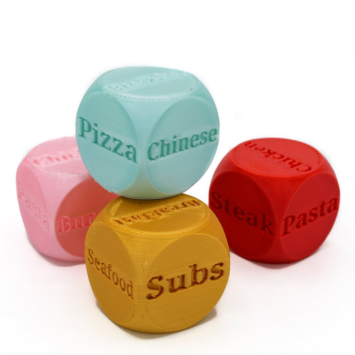 FOOD TAKEOUT DICE | Set of 2 Unique 1.4" Dice | Leave your Next Meal up to Fate