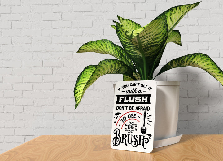 Get Ready to Flush Bathroom Sign – Funny Humor Wall Decor for Home and Office