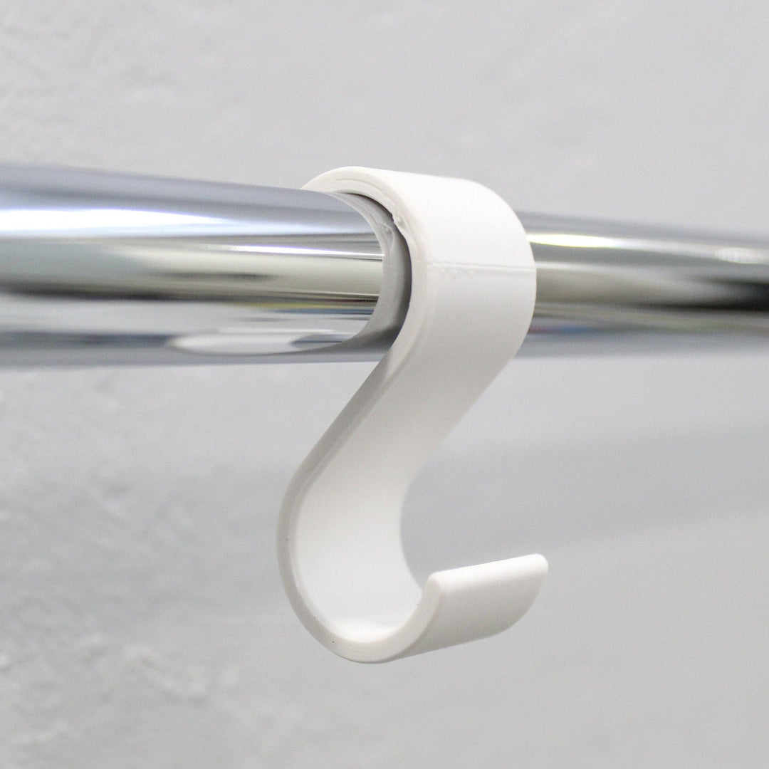 
  
  Closet, Bathroom S hook | Minimalist Design | 7/8" Rod
  
