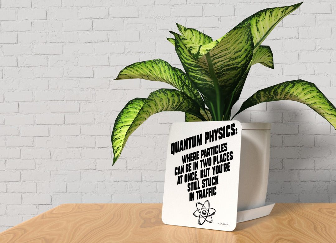 Quantum Physics But You're Still Stuck In Traffic| Funny sign For Home or Office