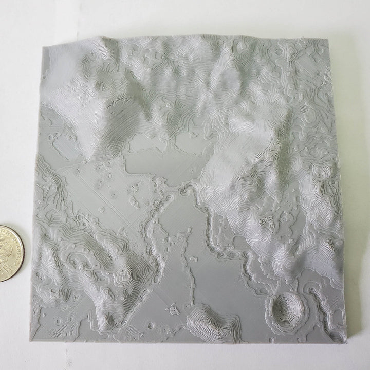 APOLLO 15 moon landing site - Accurate 3D Topo map of Apennine Mountains