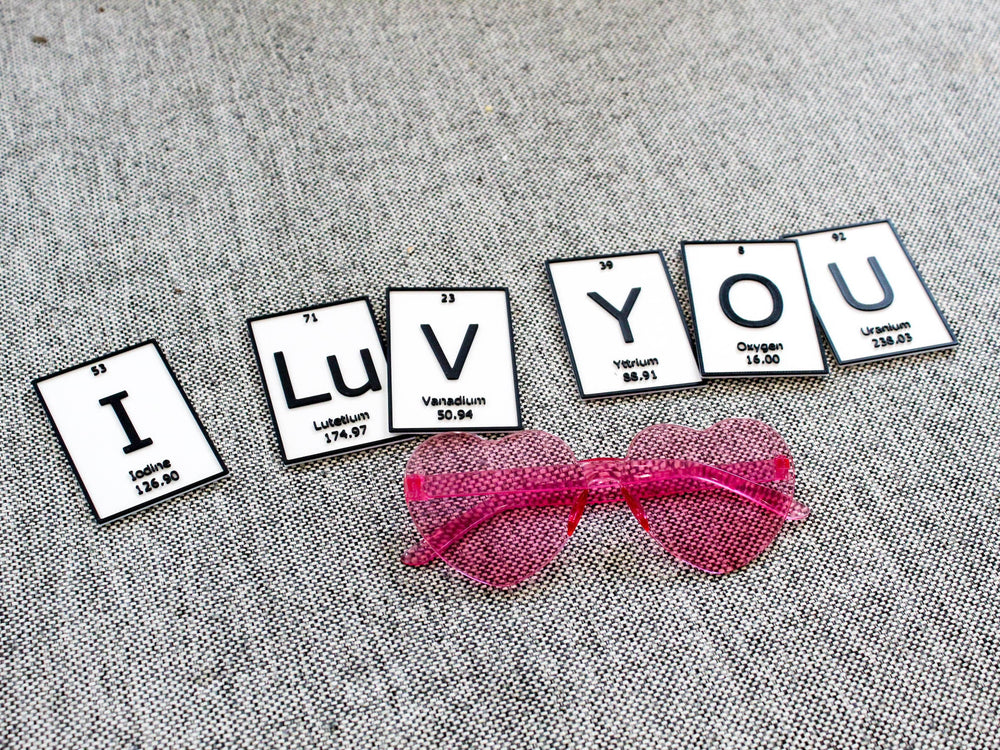 
  
  ILuVYOU | Periodic Table of Elements Wall, Desk or Shelf Sign
  
