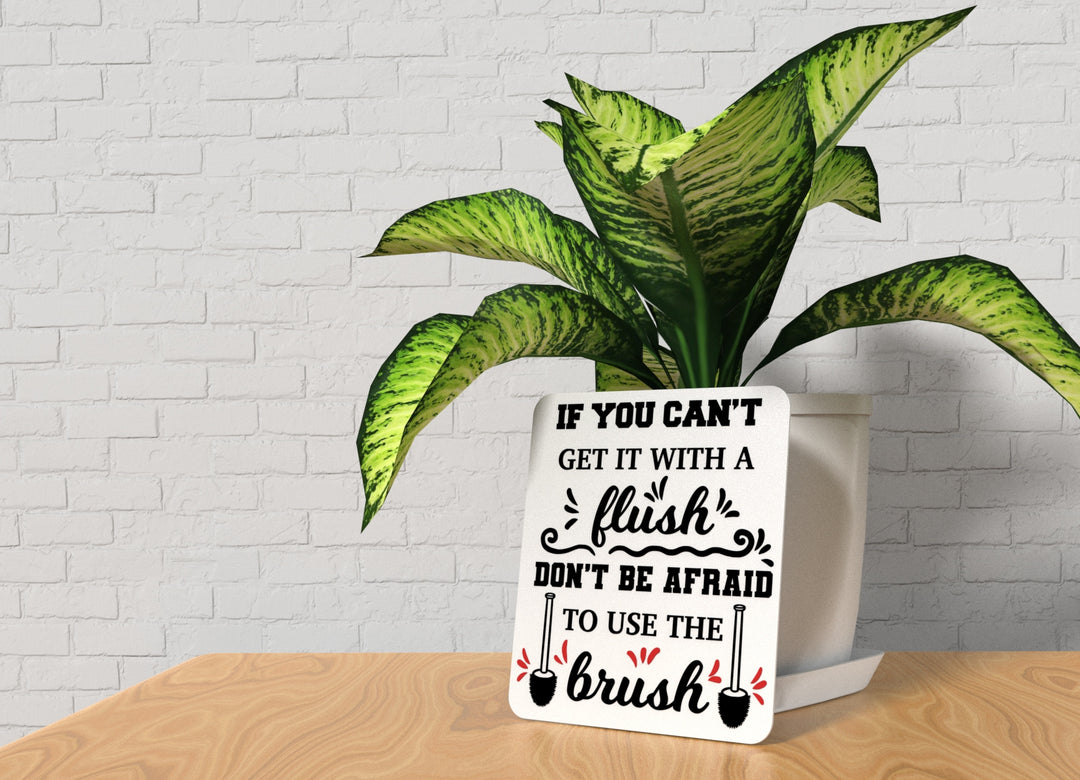 Use the Brush Bathroom Sign – Funny Humor Wall Decor for Home and Office