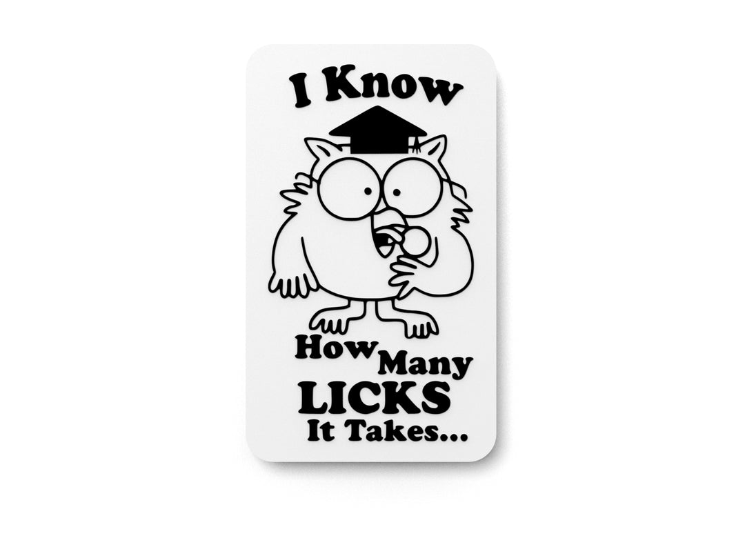 
  
  I Know How Many Licks It Takes | Funny sign For Home or Office
  

