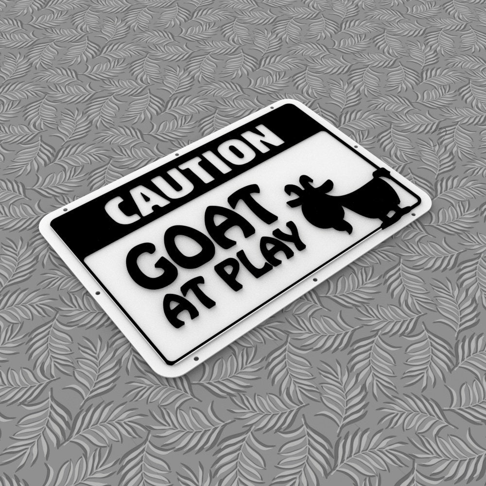 Funny Sign | Caution Goat At Play