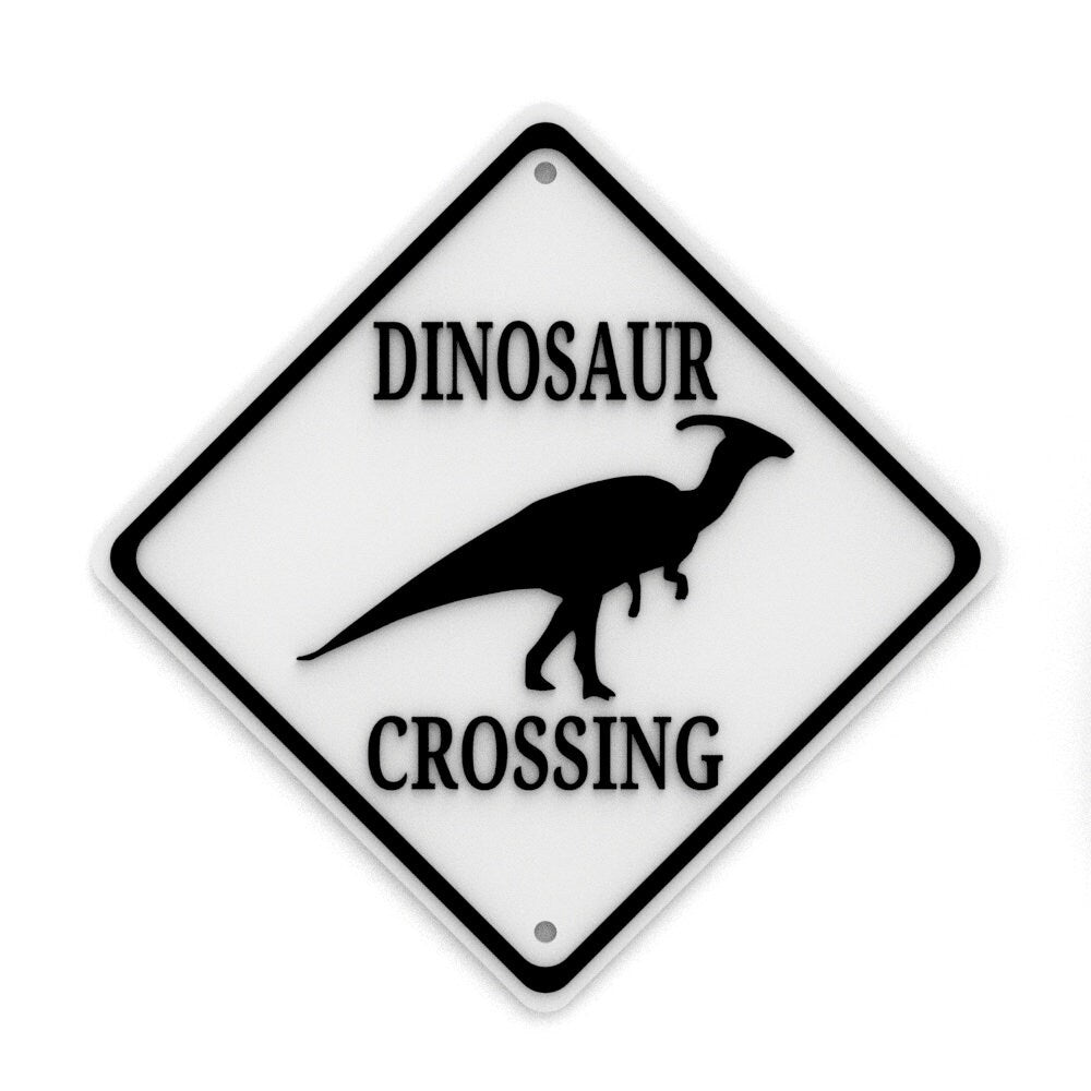 
  
  Funny Sign | Dinosaur Crossing
  
