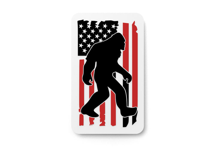 Bigfoot American Flag | Funny Sign for Cabin or Man Cave Decor