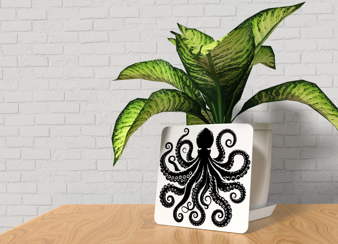 Black Octopus | Funny sign For Home or Office