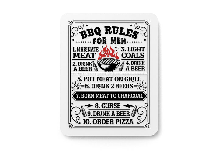 BBQ Rules Sign – Funny Humor Wall Decor for Home and Office