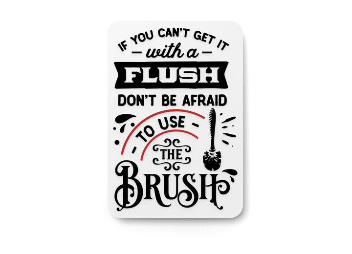 Get Ready to Flush Bathroom Sign – Funny Humor Wall Decor for Home and Office