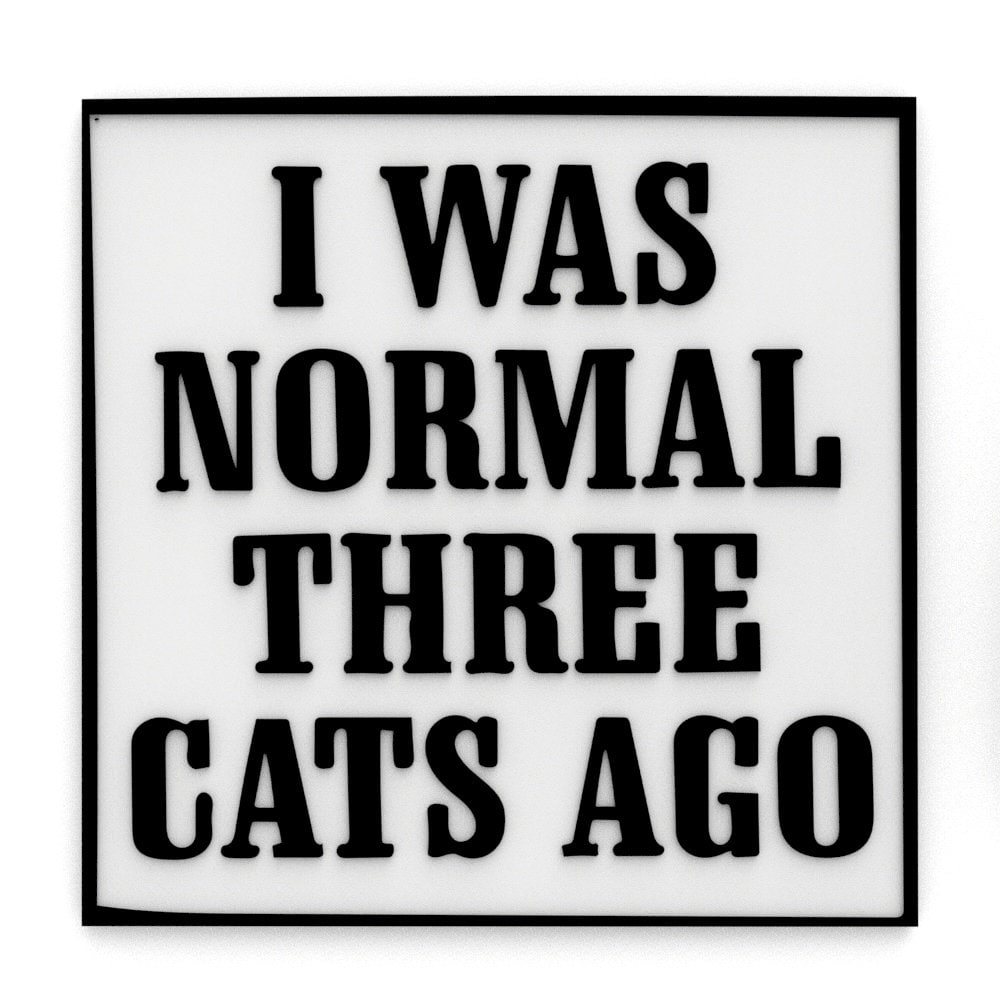 
  
  Funny Sign | I Was Normal Three Cats Ago
  
