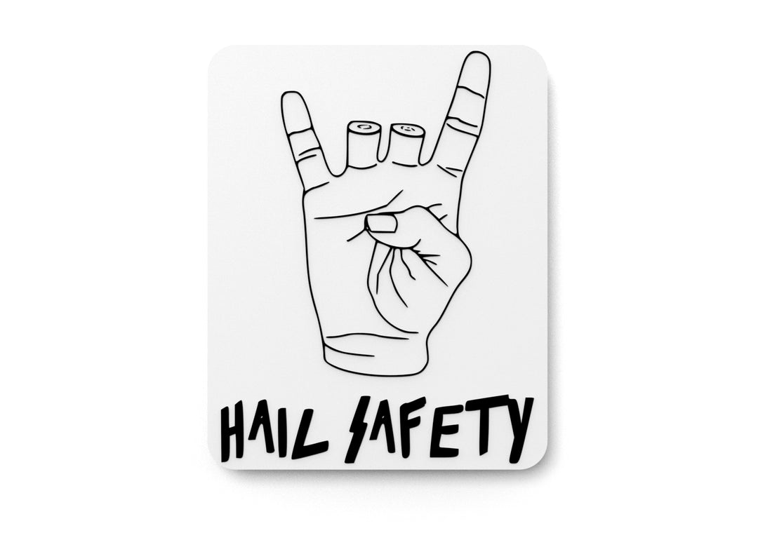 
  
  Hail Safety | Funny Sign for Home or Office
  
