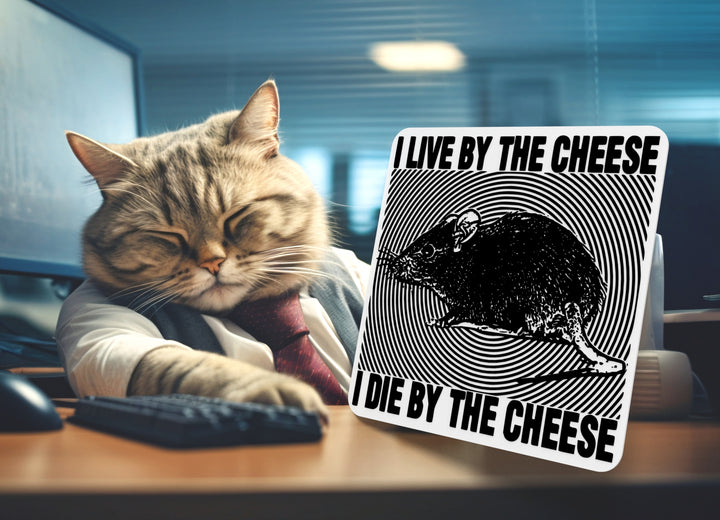 I Live By The Cheese I Die By The Cheese | Funny sign For Home or Office