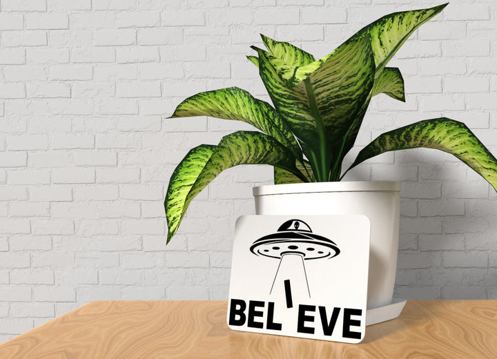 Believe Astronaut | Funny Sign for Home or Office