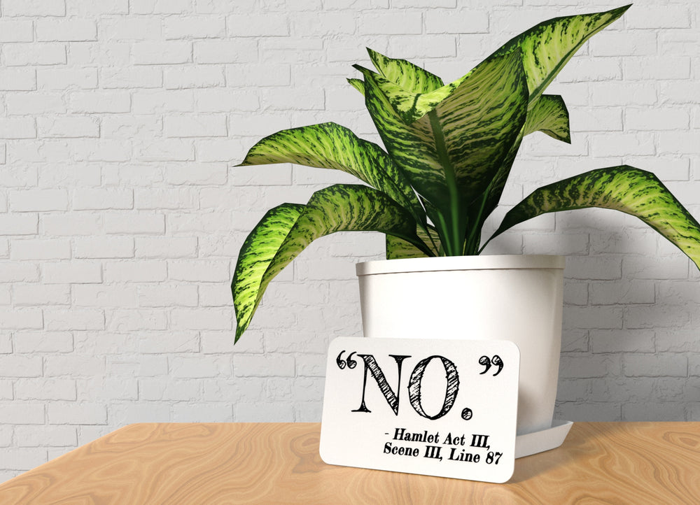 
  
  No Hamlet Act | Funny Sign for Theater Lovers or Dramatic Home Decor
  
