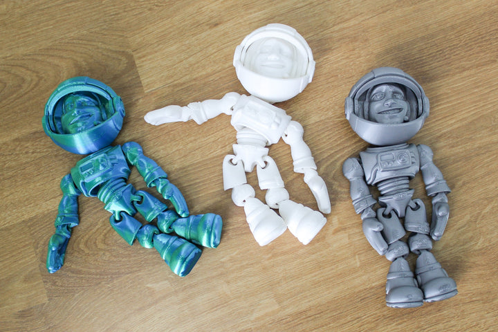 Fidget Jumbo Astronaut | Flexible Articulating 3d Printed Friendly Companion