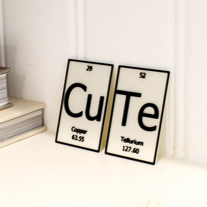 CuTe | Periodic Table of Elements Wall, Desk or Shelf Sign
