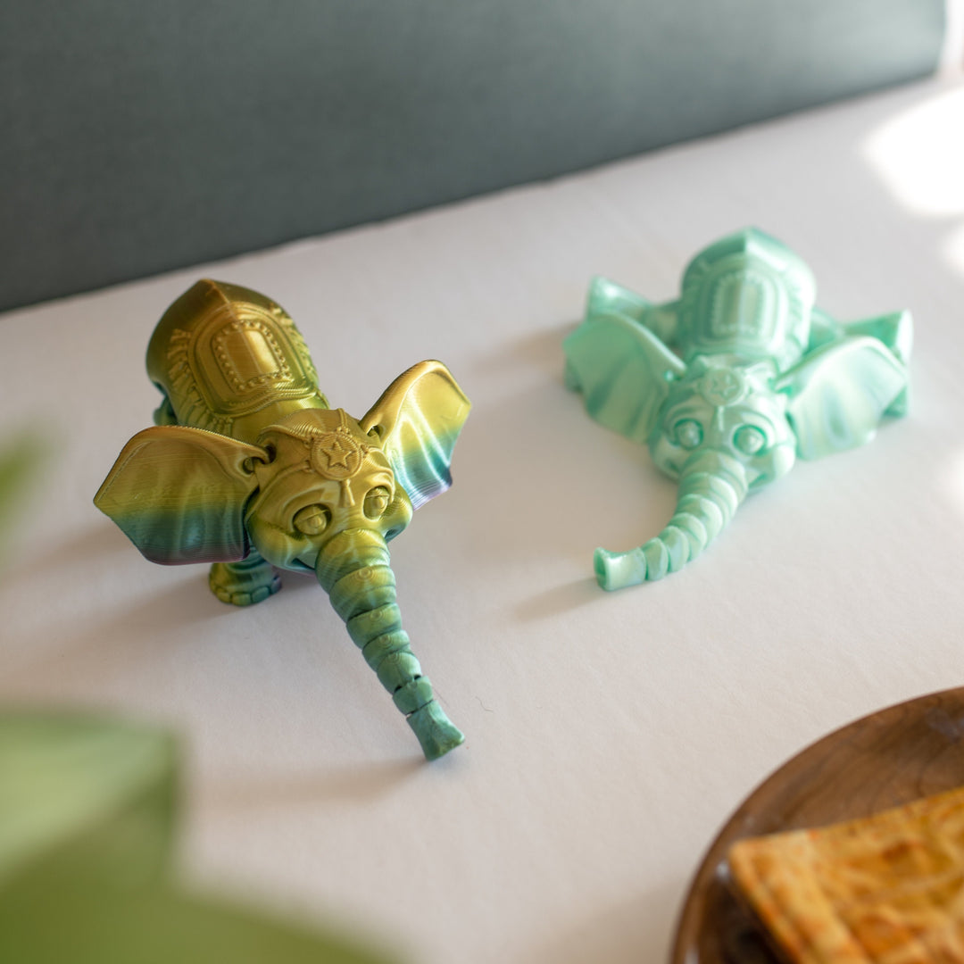 Jumbo Friendly Fidget Elephant | Flexible Articulating 3d Printed Companion