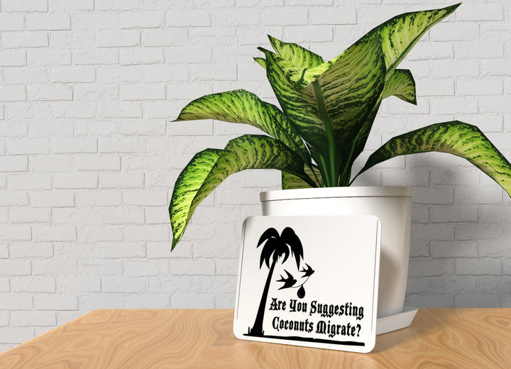 Are You Suggesting Coconuts Migrate | Funny Sign for Home or Office